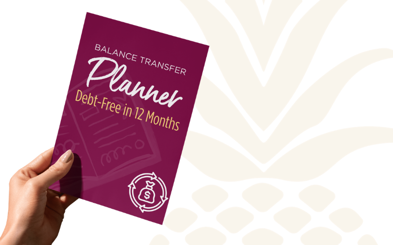 Get you free Balance Transfer Planner: Debt-Free in 12 Months.